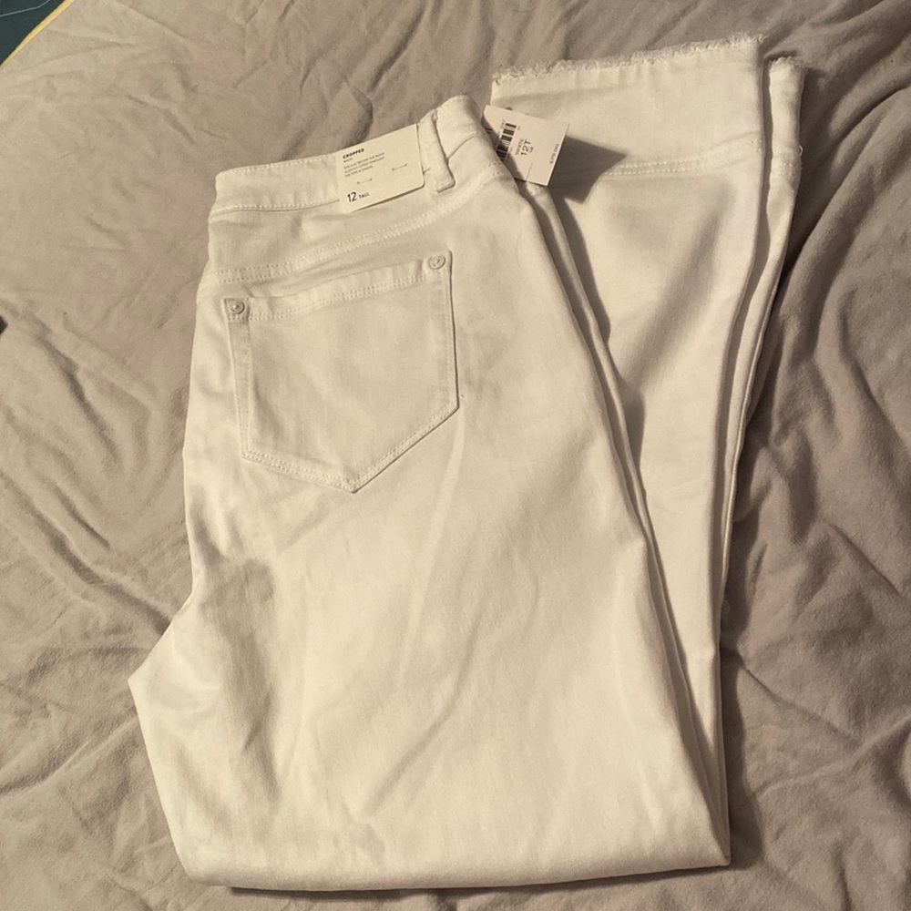 Jjill white cropped jeans size 12T